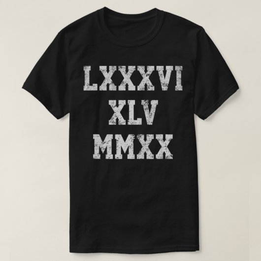 86 45 2020反トランプヴィンテージローマ数字 Tシャツ (デザイン正面)