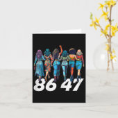 86 47アンチトランプおもしろいウォメンズガールズレトロ8647フロロ カード (黄色い花)