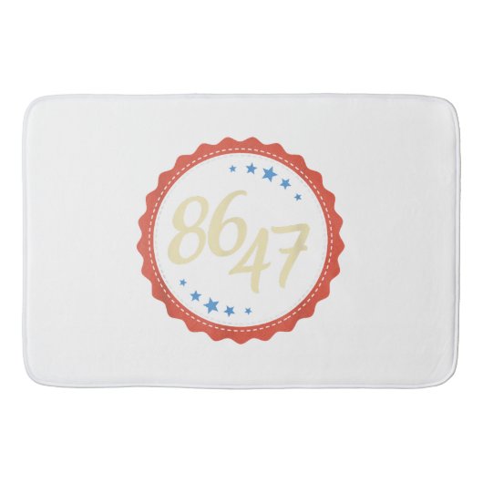 86 47アンチトランプおもしろい バスマット (正面)