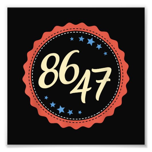 86 47アンチトランプおもしろい フォトプリント            (正面)