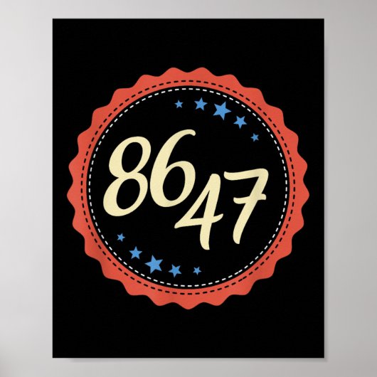 86 47アンチトランプおもしろい ポスター (正面)