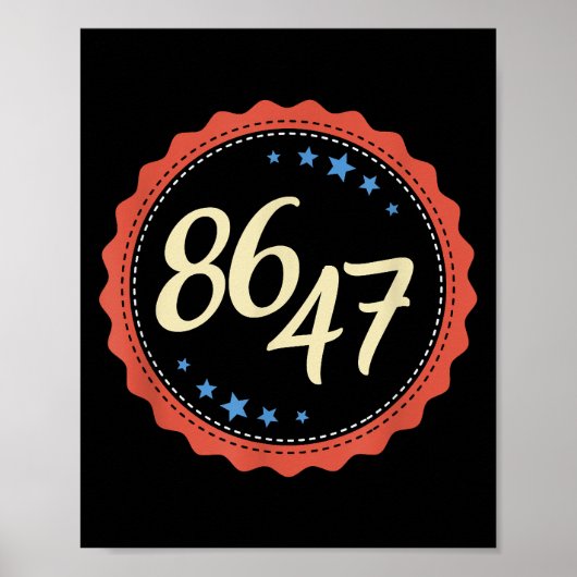 86 47アンチトランプおもしろい ポスター (正面)