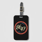 86 47アンチトランプおもしろい ラゲッジタグ (正面縦)