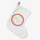 86 47アンチトランプおもしろい ラージクリスマスストッキング (正面 (吊り時))