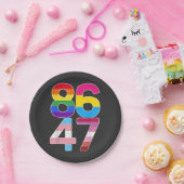 86 47アンチトランプおもしろいLGBTQプライド月ギフト ペーパープレート (パーティー)