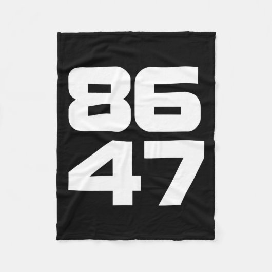 86 47アンチトランプのレジスト計画2025 フリースブランケット (正面)