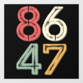 86 47アンチトランプヴィンテージ80sレトロスタイル ウィンドウサイン (シート)