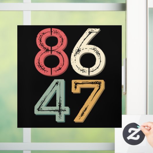 86 47アンチトランプヴィンテージ80sレトロスタイル ウィンドウサイン (ホーム)