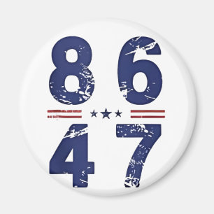 86 47アンチトランプ8647レトロヴィンテージスタイル マグネット