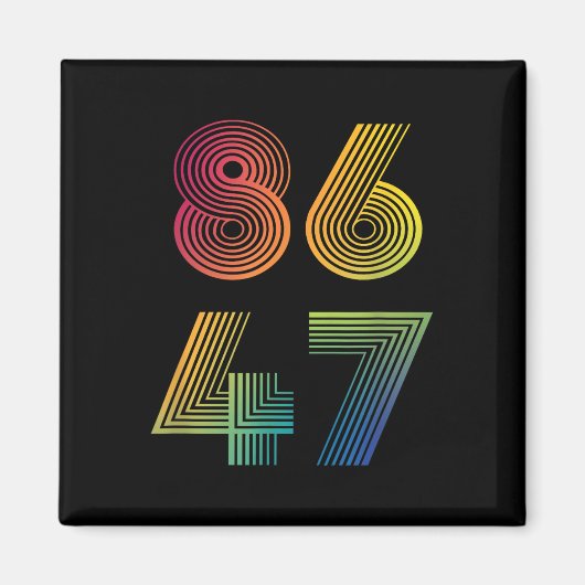 86 47アンチトランプ8647 Infach 47アンチトランプ大統領 マグネット (正面)