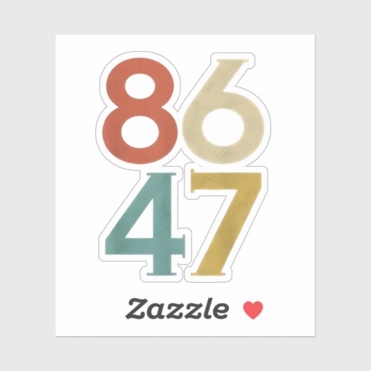 86 47ダンプトランプクールレトロアンチ – トランプ シール (シート)