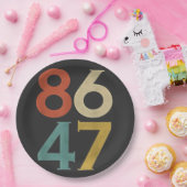 86 47ダンプトランプクールレトロアンチ – トランプ ペーパープレート (パーティー)