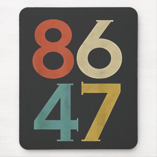 86 47ダンプトランプクールレトロアンチ – トランプ マウスパッド (正面)