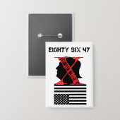 86 47ボタン/ピン 缶バッジ (正面/裏面)