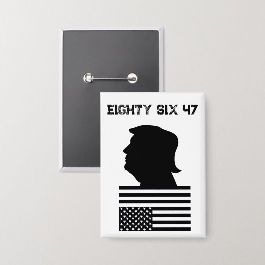 86 47ボタン/ピン 缶バッジ (正面/裏面)