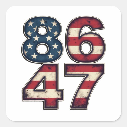 86 47マガ誇りを持ったトランプ大統領就任日 スクエアシール (正面)