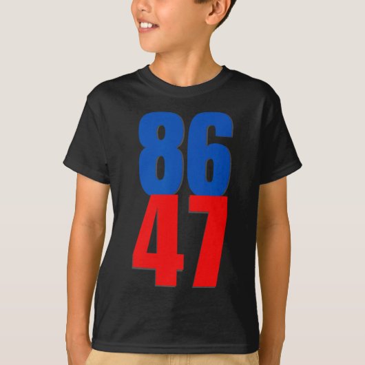 86 47 トランプ抗議 Tシャツ (正面)