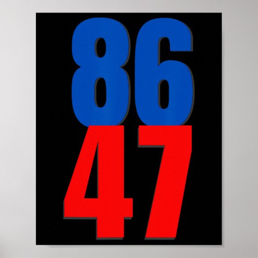 86 47 トランプ 抗議 ポスター (正面)
