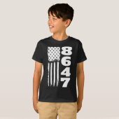 86 47 8647 控えめな反トランプ Tシャツ (正面フル)