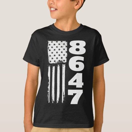 86 47 8647 控えめな反トランプ Tシャツ (正面)