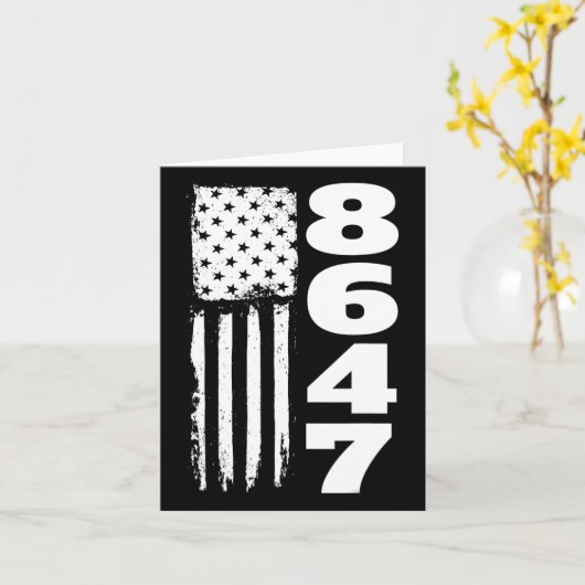 86 47 8647 Subtle Anti Trump  カード (黄色い花)