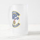 86 FWSダブルパッチすりガラス製マグカップ フロストグラスビールジョッキ (正面左)