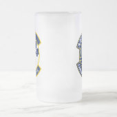 86 FWSダブルパッチすりガラス製マグカップ フロストグラスビールジョッキ (中央)