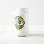 86 FWSレガシーパッチセラミックマグ ビールジョッキ (正面左)