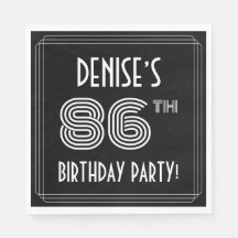 86th Birthday Party:アールデコスタイル+名前をカスタムする