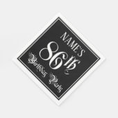 86th Birthday Party – スクリプファンシート+名前をカスタムする スタンダードランチョンナプキン (角)