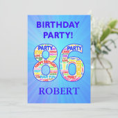 86th Birthday Party Invitation名前の追加 招待状 (スタンド正面)