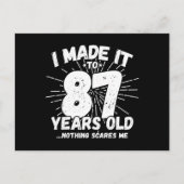 87おもしろい誕生日引用文皮肉87歳 ポストカード (正面)