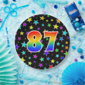 87イベントはっきりした:,おもしろい, カラフル Rainbow 87 ペーパープレート (パーティー)