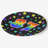 87イベントはっきりした:,おもしろい, カラフル Rainbow 87 ペーパープレート (アングル)