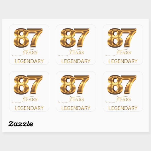 87年の伝説のステッカー スクエアシール (シート)