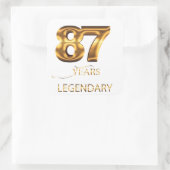 87年の伝説のステッカー スクエアシール (バッグ)