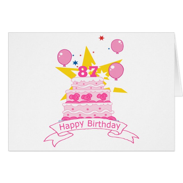 87歳お誕生日ケーキ (正面横)