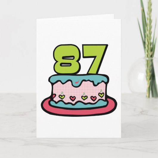 87歳お誕生日ケーキ カード (正面)