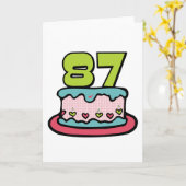 87歳お誕生日ケーキ カード (黄色い花)
