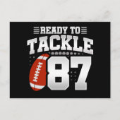 87歳のタックルフットボールパーティー 87歳の誕生日 ポストカード (正面)