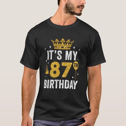 87歳の男Anの87誕生日アイディアだ Tシャツ (正面)