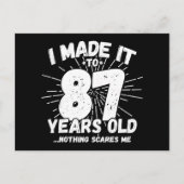 87歳の皮肉なミーム 面白い87歳の誕生日 ポストカード (正面)