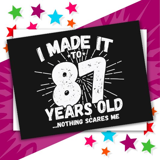 87歳の皮肉なミーム 面白い87歳の誕生日 ポストカード