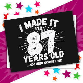 87歳の皮肉なミーム 面白い87歳の誕生日 ポストカード