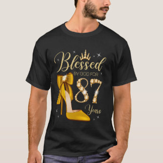 87歳の誕生日おめでとう 女性 Tシャツ