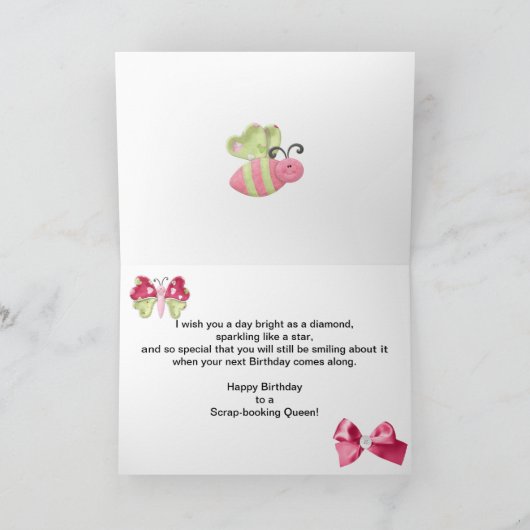 87歳の誕生日スクラップブック作りスタイル カード (内部)