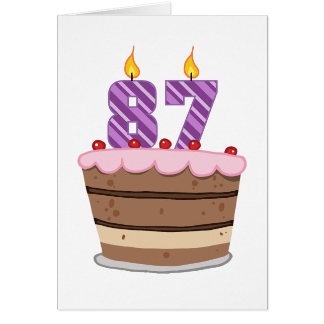87歳オンお誕生日ケーキ (正面)