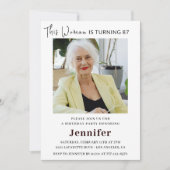 87歳モダンの誕生日招待状の写真 招待状 (正面)