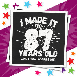 87歳皮肉ミームおもしろい87誕生日 スタンダードカクテルナプキン