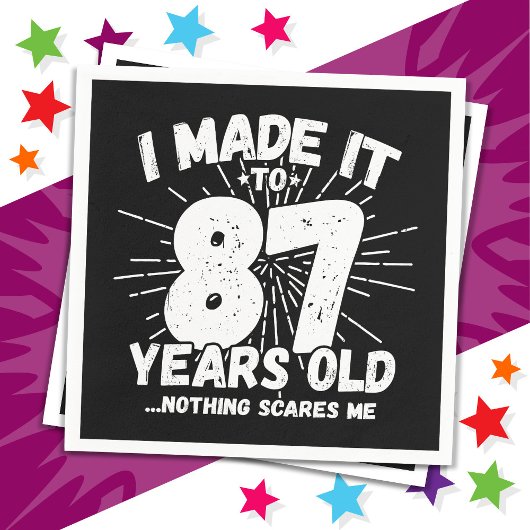 87歳皮肉ミームおもしろい87誕生日 スタンダードカクテルナプキン